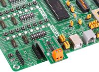 mikroe-2377 MikroElektronika Ammeter Click Current Measurement for MAX6106, MCP3201, AD8616 for MikroBus