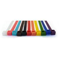 267-995 RS PRO Cable Ties, 100. 200mm x 2.5, 3.2 mm, Black, Blue, Natural, Red, Yellow Nylon, Pk-300