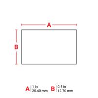 m6-17-423 Brady B-423 Black on White Cable Labels, 25.40 mm Width, 12.70mm Label Length, 25.4mm Label Width