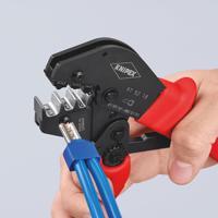 97-52-18 Knipex 97 Hand Ratcheting Crimp Tool for Twin Bootlace Ferrule, 2 x 6 → 16mm² Wire