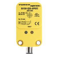 bi15u-q20-ap6x2-h1141 Turck Inductive Block Proximity Sensor, M12, 15 mm Detection, PNP NO, 10 → 30 V dc
