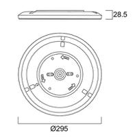 90132 Sylvania Circular LED Bulkhead Light, 18 W, 240 V, , Lamp Supplied, IP54, SYLRADIANCE