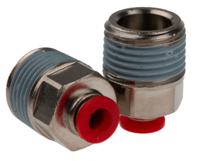 c01250648 Norgren PNEUFIT Series Straight Fitting, Push In 6 mm to R 1/2, Threaded-to-Tube Connection Style