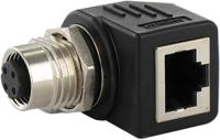 7000-44681-0000000 Murrelektronik Limited Right Angle 4 Pole M12 Socket to 1 Pole RJ45 Socket Adapter