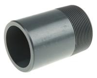 721913911 Georg Fischer Plastic Pipe Fitting, Straight Threaded Nipple, R 2in to Cement 2in