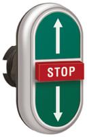 lpcb7355 Lovato Platinum Series Green, Red Spring Return Push Button Head, 22mm Cutout, IP66, IP67, IP69K