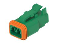 dt06-2s-te03 TE Connectivity, DT06-2S Automotive Connector Socket Green Cable 2 Way, Cable Termination DT06-2S-TE03