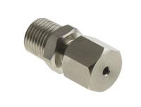 178-0973 RS PRO 1/8 NPT Compression Fitting for Use with Thermocouple or PRT Probe, 2mm Probe, RoHS Standard