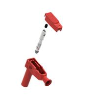 1067-r Electro PJP Red Male Banana Plug, 4 mm Connector, Screw Termination, 20A, 1kV, Nickel Plating