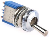 106362103 APEM Toggle Switch, Panel Mount, On-On, SPDT, Solder Terminal