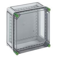 01000201 Spelsberg GTi Series Grey Polycarbonate Enclosure, IP65, IK08, Transparent Lid, 320 x 320 x 179mm