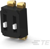 eds02snnntr04q TE Connectivity 2 Way Surface Mount DIP Switch SPST, Raised Actuator