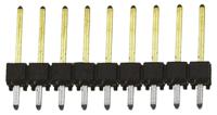tsw-109-14-l-s Samtec TSW Series Straight Through Hole Pin Header, 9 Contact(s), 2.54 mm Pitch, 1 Row, Unshrouded