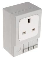 035030-01 STEGO SD035 Light Grey 1 Gang Plug Socket, 13A, Type G - British, Indoor Use