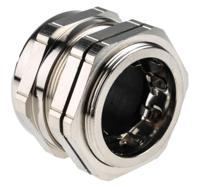 835-4122 RS PRO Metallic Nickel Plated Brass Cable Gland, M50 Thread, 30mm min., 38mm max., IP68