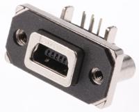 musbb15134 Amphenol Communications Solutions Right Angle, Through Hole, Socket Type B 2.0 USB Connector