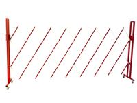 bar3000 Viso Red & White Aluminium, Steel Extendable Barrier, 3m, White Tape