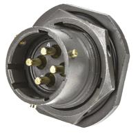 62gb-57a14-04pn Amphenol Limited, 62GB 4 Way Panel Mount MIL Spec Circular Connector Receptacle, Pin Contacts,Shell Size 14, Bayonet