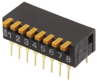 a6dr-8100 Omron 8 Way Through Hole DIP Switch 8PST, Piano Actuator
