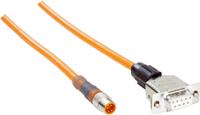 dsl-8d04g10m025km1 SICK Female 5 way M12 to Male 8 way M12 Connector Cable, 10 m