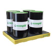 p3281713 Ecospill Ltd Polyethylene 4 Drum Spill Pallet for Chemical, 300L Capacity