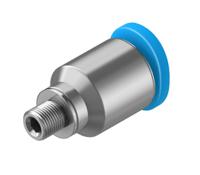 qsm-m3-4-i Festo QS Series Straight Threaded Adaptor, M3 Male to Push In 4 mm, Threaded-to-Tube Connection Style, 153314