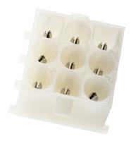 350432-1 TE Connectivity Universal MATE-N-LOK Series Straight Through Hole PCB Header, 9 Contact(s), 6.35 mm Pitch, 3 Row,
