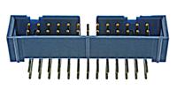 2-1761605-9 TE Connectivity AMP-LATCH Series Right Angle Through Hole PCB Header, 26 Contact(s), 2.54 mm Pitch, 2 Row, Shrouded