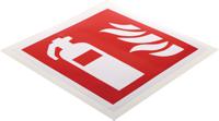813-4514 Vinyl Fire Safety Sign,  With Pictogram Only Text Self-Adhesive