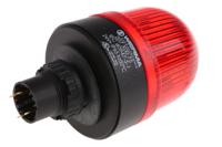 20710075 Werma EM 207 Series Red Steady Beacon, 24 V ac/dc, Panel Mount, LED Bulb, IP65