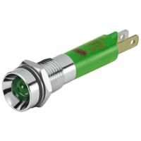 17-050361 EAO 17-05 Series Green Panel Mount Indicator, 24, 8 Mounting Hole Size, Plug-In Termination, IP40, IP65