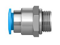 qs-g38-12-20 Festo QS Series Straight Threaded Adaptor, G 3/8 Male to Push In 12 mm, Threaded-to-Tube Connection Style, 132045