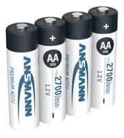 5030842 Ansmann AA NiMH Rechargeable AA Batteries, 2.7Ah, 1.2V - Pack of 4