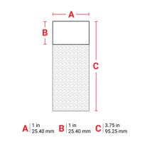 tht-10-427-3 Brady B-427 on White, Transparent Cable Labels, 25.40 mm Width, 95.25mm Label Length
