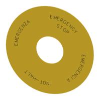 3su1900-0bc31-0nb0 Siemens SIRIUS ACT Legend Plate for use with Emergency Stop Mushroom Push Button