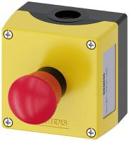 3su1801-0np00-2aa2 Siemens SIRIUS ACT 3SU18 Series Twist Release Emergency Stop Push Button, Surface Mount, 22mm Cutout, 1 NO + 1 NC,