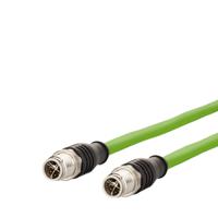 30064256 Metz-Connect, 5m Cat6a, Green M12 to Male M12 Male, Shielded, Unterminated Polyurethane Sheath