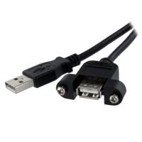 usbpnlafam1 StarTech.com USB 2.0, Male USB A to Female USB A, 480Mbps, 300mm