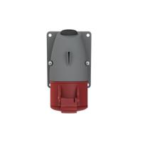2cma193115r1000-416rs6 Amphenol Industrial, Easy & Safe IP44 Red Wall Mount 3P + N + E Right Angle Industrial Power Socket, Rated At 16A, 415 V