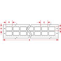 028971 Brady DATAB White Label Roll, 25.4mm Width, 12.7mm Height, 10000Per Roll Qty