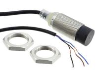 e2b-m18kn16-wp-c1-2m Omron Inductive Threaded Barrel Proximity Sensor, M18, 16 mm Detection, NPN NO, 12 → 24 V dc