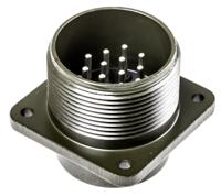 ms3102a-20-27p Amphenol Industrial, MS3102A, Copper Alloy 14 Way Box Mount MIL Spec Circular Connector Receptacle, Pin Contacts,Shell