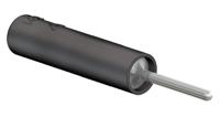 230240-21 Staubli Black, Male to Female Test Connector Adapter With Brass contacts and Nickel Plated - Socket Size: 4mm