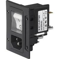 3-108-454 Schurter C14, C18 Panel Mount IEC Connector Male, 10A, 250 V