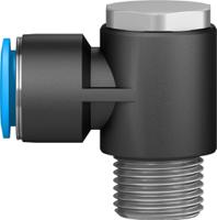 qslv-12-16 Festo QS Series Elbow Threaded Adaptor, R 1/2 Male to Push In 16 mm, Threaded-to-Tube Connection Style, 153096