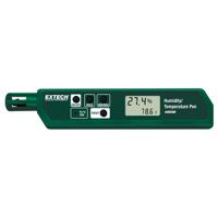 445580 Extech -NIST Pen Digital Thermohygrometer, ±5 % Accuracy, +122°F Max, 90%RH Max