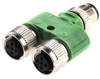 1523968 Phoenix Contact 5 Pole M12 Plug to 10 Pole M12 Socket Adapter