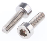 874-0999 RS PRO Stainless Steel Hex Socket Cap Screw, DIN 912, M3 x 10mm