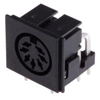 491-043 RS PRO 7 Pole Right Angle Din Socket, 2A, 100 V ac, Push-In, Female, Through Hole