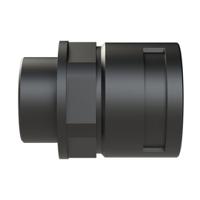 bvnv-m406 Flexible Fitting, Conduit Fitting, 36mm Nominal Size, M40, Polyamide 6, Black